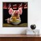 Oodles of Noodles (Pig) by Lucia Heffernan 16-in. W x 16-in. H. Canvas Wall Art Print Framed in Grey